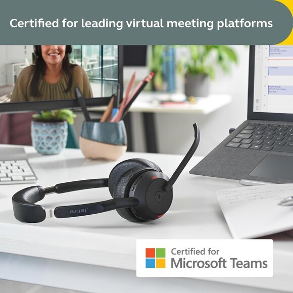 E-19 Jabra Evolve2 55, Stereo Wireless Headset, Air Comfort Technology, MS Teams - Picture 13 of 15